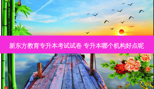 新东方教育专升本考试试卷 专升本哪个机构好点呢-第1张图片-天智网 新东方教育专升本考试试卷 专升本哪个机构好点呢-第1张图片-天智网