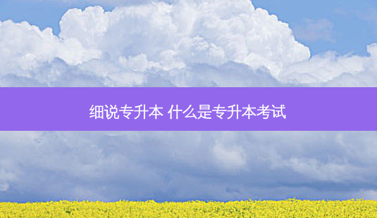 细说专升本 什么是专升本考试-第1张图片-天智网 细说专升本 什么是专升本考试-第1张图片-天智网
