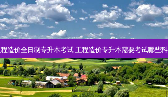 工程造价全日制专升本考试 工程造价专升本需要考试哪些科目-第1张图片-天智网 工程造价全日制专升本考试 工程造价专升本需要考试哪些科目-第1张图片-天智网