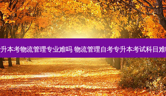 专升本考物流管理专业难吗 物流管理自考专升本考试科目难吗-第1张图片-天智网 专升本考物流管理专业难吗 物流管理自考专升本考试科目难吗-第1张图片-天智网