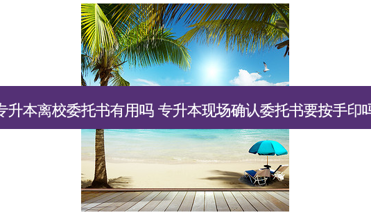 专升本离校委托书有用吗 专升本现场确认委托书要按手印吗-第1张图片-天智网 专升本离校委托书有用吗 专升本现场确认委托书要按手印吗-第1张图片-天智网