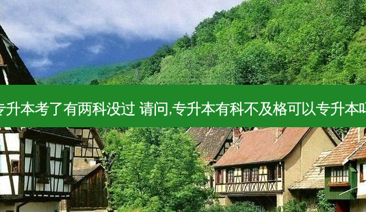 专升本考了有两科没过 请问,专升本有科不及格可以专升本吗-第1张图片-天智网 专升本考了有两科没过 请问,专升本有科不及格可以专升本吗-第1张图片-天智网