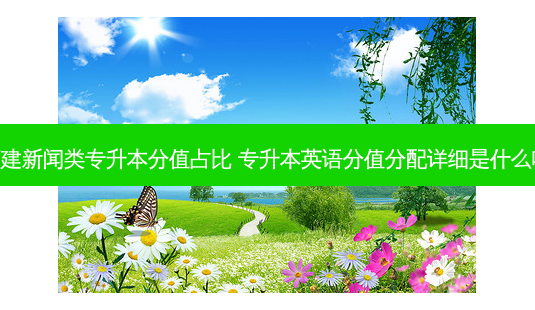 福建新闻类专升本分值占比 专升本英语分值分配详细是什么呢-第1张图片-天智网 福建新闻类专升本分值占比 专升本英语分值分配详细是什么呢-第1张图片-天智网
