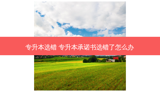专升本选错 专升本承诺书选错了怎么办-第1张图片-天智网 专升本选错 专升本承诺书选错了怎么办-第1张图片-天智网