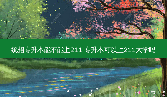 统招专升本能不能上211 专升本可以上211大学吗-第1张图片-天智网 统招专升本能不能上211 专升本可以上211大学吗-第1张图片-天智网