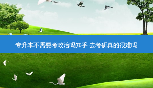 专升本不需要考政治吗知乎 去考研真的很难吗-第1张图片-天智网 专升本不需要考政治吗知乎 去考研真的很难吗-第1张图片-天智网