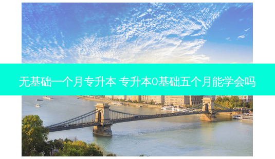 无基础一个月专升本 专升本0基础五个月能学会吗-第1张图片-天智网 无基础一个月专升本 专升本0基础五个月能学会吗-第1张图片-天智网