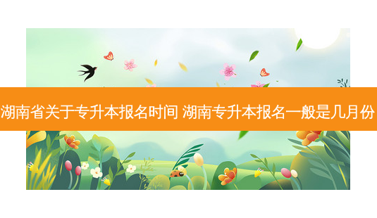 湖南省关于专升本报名时间 湖南专升本报名一般是几月份-第1张图片-天智网 湖南省关于专升本报名时间 湖南专升本报名一般是几月份-第1张图片-天智网