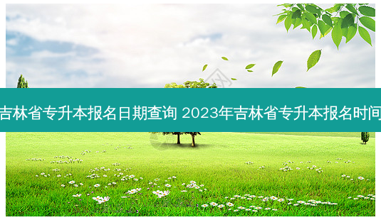 吉林省专升本报名日期查询 2023年吉林省专升本报名时间-第1张图片-天智网 吉林省专升本报名日期查询 2023年吉林省专升本报名时间-第1张图片-天智网
