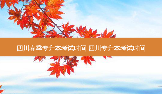 四川春季专升本考试时间 四川专升本考试时间-第1张图片-天智网 四川春季专升本考试时间 四川专升本考试时间-第1张图片-天智网