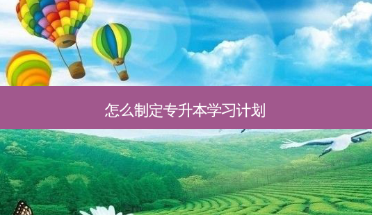 怎么制定专升本学习计划-第1张图片-天智网 怎么制定专升本学习计划-第1张图片-天智网