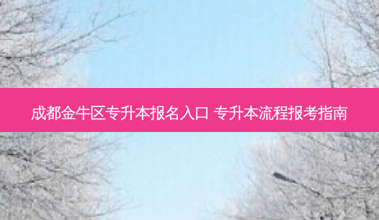 成都金牛区专升本报名入口 专升本流程报考指南-第1张图片-天智网 成都金牛区专升本报名入口 专升本流程报考指南-第1张图片-天智网