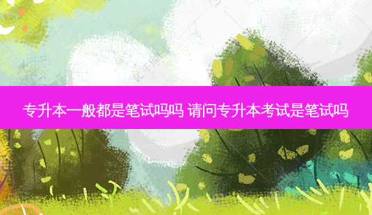 专升本一般都是笔试吗吗 请问专升本考试是笔试吗-第1张图片-天智网 专升本一般都是笔试吗吗 请问专升本考试是笔试吗-第1张图片-天智网