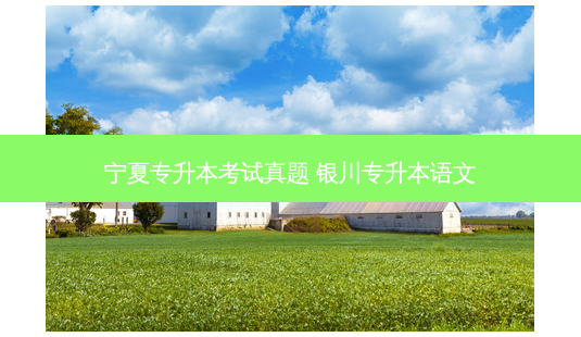 宁夏专升本考试真题 银川专升本语文-第1张图片-天智网 宁夏专升本考试真题 银川专升本语文-第1张图片-天智网