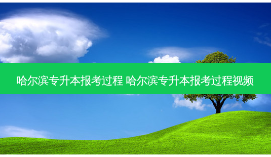 哈尔滨专升本报考过程 哈尔滨专升本报考过程视频-第1张图片-天智网 哈尔滨专升本报考过程 哈尔滨专升本报考过程视频-第1张图片-天智网