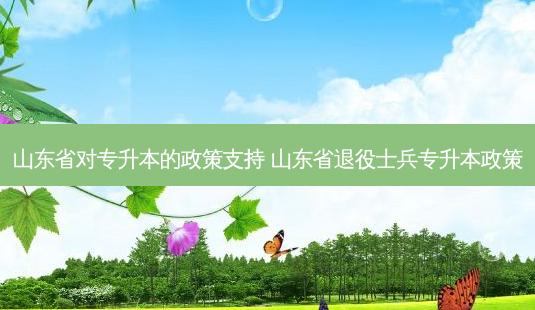 山东省对专升本的政策支持 山东省退役士兵专升本政策-第1张图片-天智网 山东省对专升本的政策支持 山东省退役士兵专升本政策-第1张图片-天智网