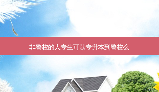非警校的大专生可以专升本到警校么-第1张图片-天智网 非警校的大专生可以专升本到警校么-第1张图片-天智网