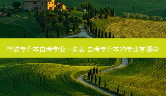 宁波专升本自考专业一览表 自考专升本的专业有哪些-第1张图片-天智网 宁波专升本自考专业一览表 自考专升本的专业有哪些-第1张图片-天智网