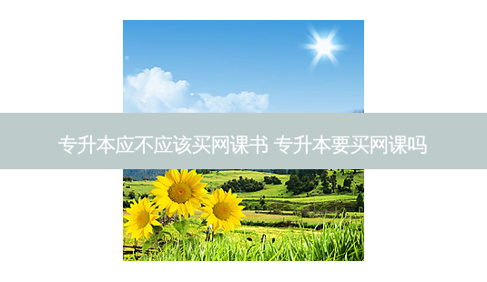 专升本应不应该买网课书 专升本要买网课吗-第1张图片-天智网 专升本应不应该买网课书 专升本要买网课吗-第1张图片-天智网