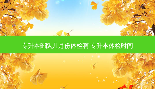 专升本部队几月份体检啊 专升本体检时间-第1张图片-天智网 专升本部队几月份体检啊 专升本体检时间-第1张图片-天智网