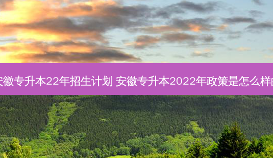 安徽专升本22年招生计划 安徽专升本2022年政策是怎么样的-第1张图片-天智网 安徽专升本22年招生计划 安徽专升本2022年政策是怎么样的-第1张图片-天智网