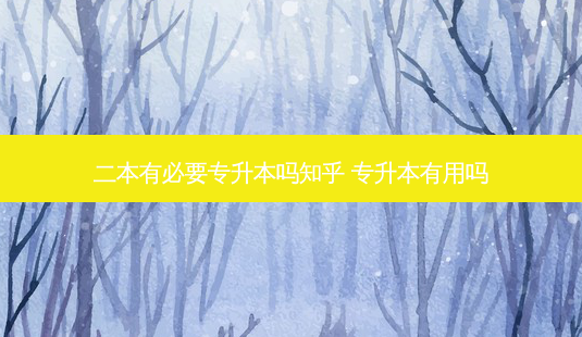 二本有必要专升本吗知乎 专升本有用吗-第1张图片-天智网 二本有必要专升本吗知乎 专升本有用吗-第1张图片-天智网