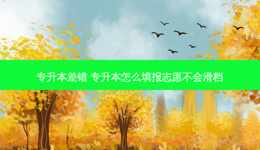 专升本差错 专升本怎么填报志愿不会滑档-第1张图片-天智网 专升本差错 专升本怎么填报志愿不会滑档-第1张图片-天智网