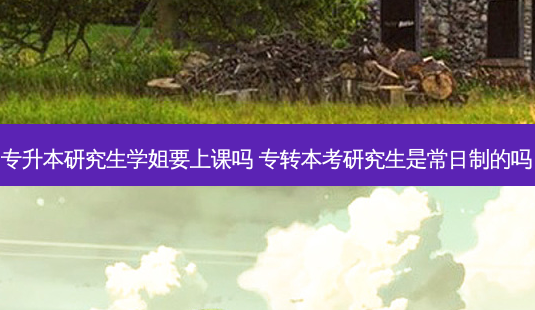 专升本研究生学姐要上课吗 专转本考研究生是常日制的吗-第1张图片-天智网 专升本研究生学姐要上课吗 专转本考研究生是常日制的吗-第1张图片-天智网