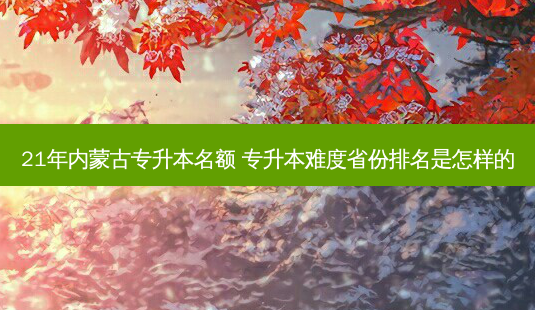 21年内蒙古专升本名额 专升本难度省份排名是怎样的-第1张图片-天智网 21年内蒙古专升本名额 专升本难度省份排名是怎样的-第1张图片-天智网