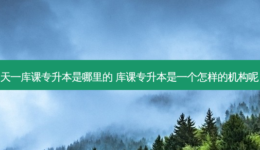 天一库课专升本是哪里的 库课专升本是一个怎样的机构呢-第1张图片-天智网 天一库课专升本是哪里的 库课专升本是一个怎样的机构呢-第1张图片-天智网