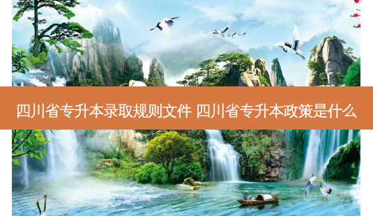 四川省专升本录取规则文件 四川省专升本政策是什么-第1张图片-天智网 四川省专升本录取规则文件 四川省专升本政策是什么-第1张图片-天智网