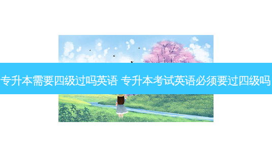 专升本需要四级过吗英语 专升本考试英语必须要过四级吗-第1张图片-天智网 专升本需要四级过吗英语 专升本考试英语必须要过四级吗-第1张图片-天智网