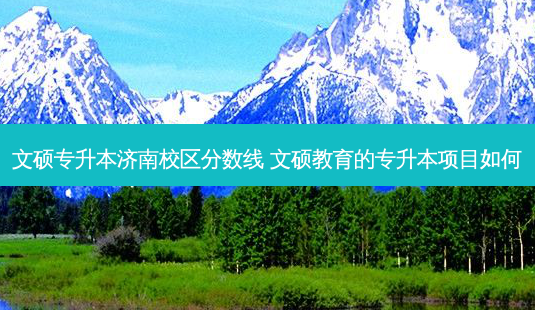 文硕专升本济南校区分数线 文硕教育的专升本项目如何-第1张图片-天智网 文硕专升本济南校区分数线 文硕教育的专升本项目如何-第1张图片-天智网