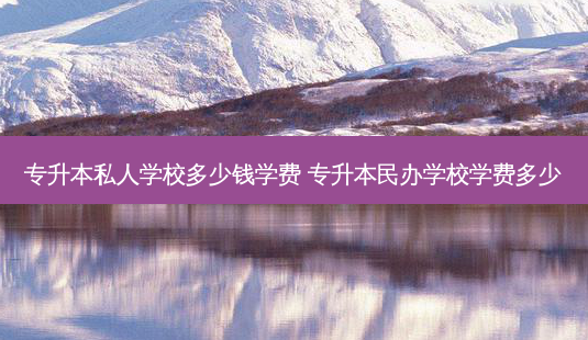 专升本私人学校多少钱学费 专升本民办学校学费多少-第1张图片-天智网 专升本私人学校多少钱学费 专升本民办学校学费多少-第1张图片-天智网