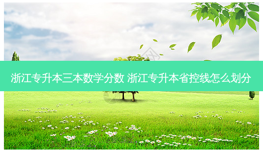 浙江专升本三本数学分数 浙江专升本省控线怎么划分-第1张图片-天智网 浙江专升本三本数学分数 浙江专升本省控线怎么划分-第1张图片-天智网