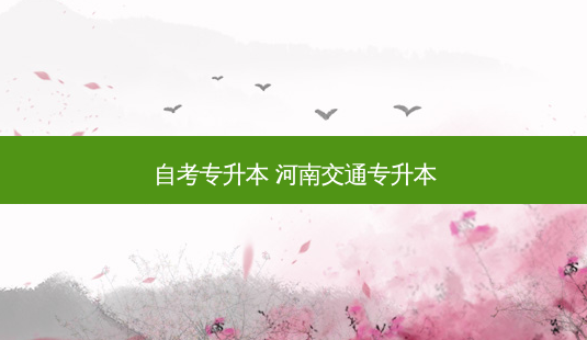 自考专升本 河南交通专升本-第1张图片-天智网