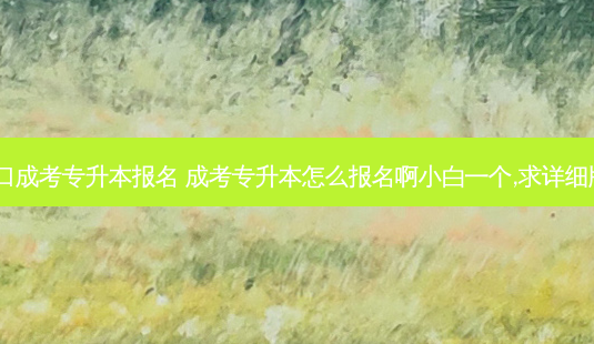 张家口成考专升本报名 成考专升本怎么报名啊小白一个,求详细版的~-第1张图片-天智网 张家口成考专升本报名 成考专升本怎么报名啊小白一个,求详细版的~-第1张图片-天智网