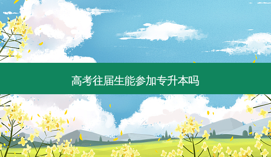 高考往届生能参加专升本吗-第1张图片-天智网 高考往届生能参加专升本吗-第1张图片-天智网