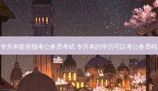 专升本能否报考公务员考试 专升本的学历可以考公务员吗-第1张图片-天智网 专升本能否报考公务员考试 专升本的学历可以考公务员吗-第1张图片-天智网