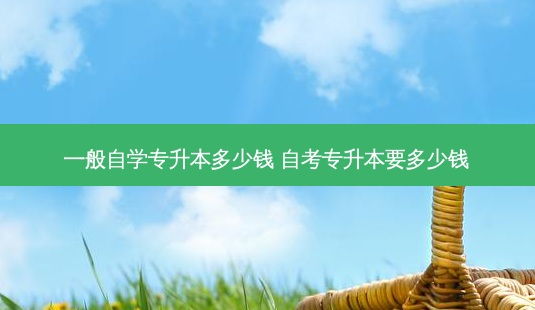 一般自学专升本多少钱 自考专升本要多少钱-第1张图片-天智网 一般自学专升本多少钱 自考专升本要多少钱-第1张图片-天智网