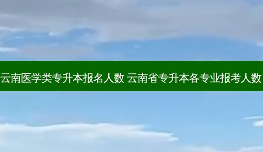 云南医学类专升本报名人数 云南省专升本各专业报考人数-第1张图片-天智网 云南医学类专升本报名人数 云南省专升本各专业报考人数-第1张图片-天智网