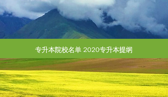专升本院校名单 2020专升本提纲-第1张图片-天智网 专升本院校名单 2020专升本提纲-第1张图片-天智网