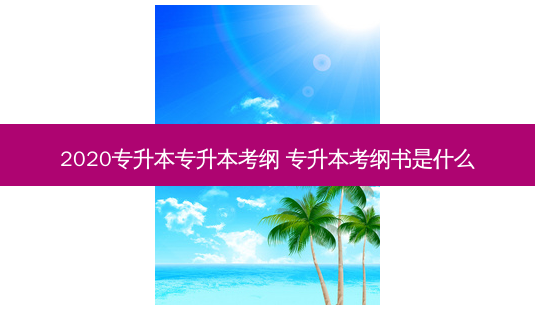 2020专升本专升本考纲 专升本考纲书是什么-第1张图片-天智网 2020专升本专升本考纲 专升本考纲书是什么-第1张图片-天智网