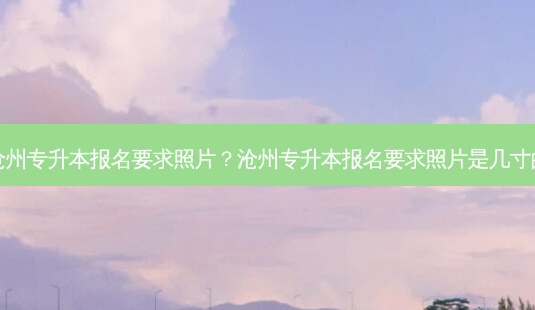 沧州专升本报名要求照片?沧州专升本报名要求照片是几寸的-第1张图片-天智网 沧州专升本报名要求照片?沧州专升本报名要求照片是几寸的-第1张图片-天智网