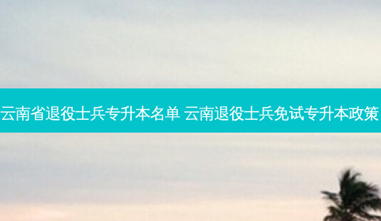 云南省退役士兵专升本名单 云南退役士兵免试专升本政策-第1张图片-天智网 云南省退役士兵专升本名单 云南退役士兵免试专升本政策-第1张图片-天智网