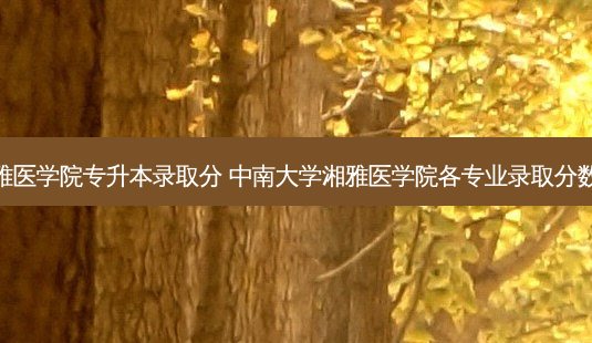 湘雅医学院专升本录取分 中南大学湘雅医学院各专业录取分数线-第1张图片-天智网 湘雅医学院专升本录取分 中南大学湘雅医学院各专业录取分数线-第1张图片-天智网