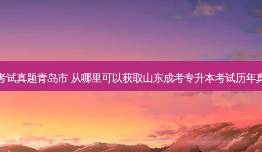 成考专升本考试真题青岛市 从哪里可以获取山东成考专升本考试历年真题、模拟题-第1张图片-天智网 成考专升本考试真题青岛市 从哪里可以获取山东成考专升本考试历年真题、模拟题-第1张图片-天智网