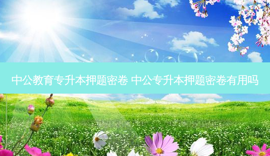 中公教育专升本押题密卷 中公专升本押题密卷有用吗-第1张图片-天智网 中公教育专升本押题密卷 中公专升本押题密卷有用吗-第1张图片-天智网