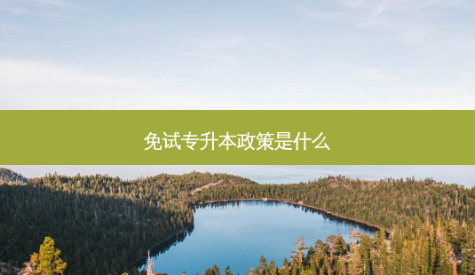 免试专升本政策是什么-第1张图片-天智网 免试专升本政策是什么-第1张图片-天智网