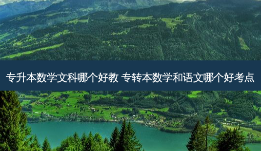 专升本数学文科哪个好教 专转本数学和语文哪个好考点-第1张图片-天智网 专升本数学文科哪个好教 专转本数学和语文哪个好考点-第1张图片-天智网